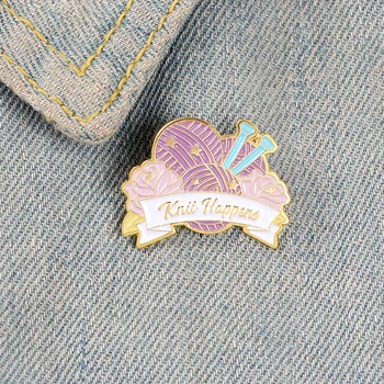 

Knitting Knit Cartoon Lapel Pins Brooch Metal Badge Vintage Classics Fashion Retro Jewelry Gifts Collection