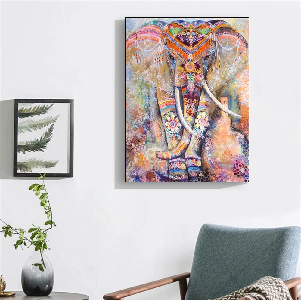 HUACAN Алмазная вышивка слон животные мозаика Живопись горный хрусталь картина комплект