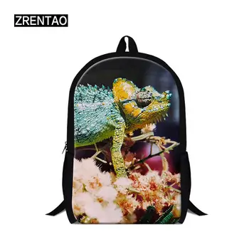 

Bst School Supplier Children Back Pack Bookbags Satchel For Teenage Boys Girls Rucksack Zippered Knapsackl Lizard Printing