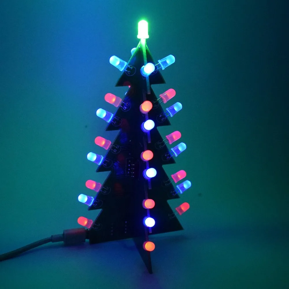Diy Звездный эффект стерео светодиодное украшение Рождественская елка Рождественские подарки ручной работы электронное украшение для хобби Рождественская елка
