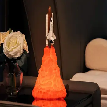 

New Dropshipping Space Shuttle Lamp and Moon lamps Lovers Print By Night Light For Space Lamp 3D Rocket In J1F4
