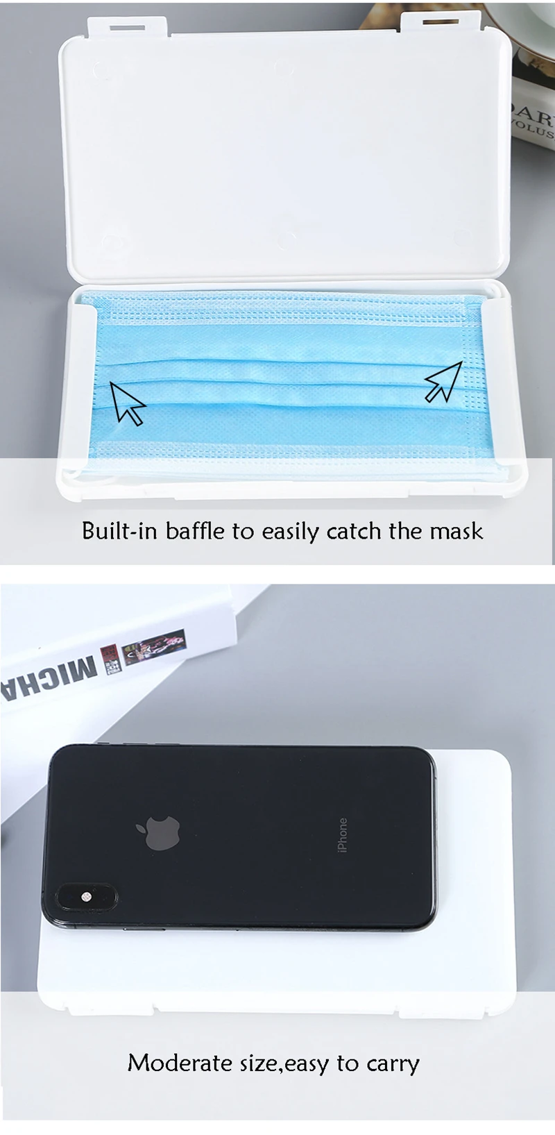 Portable Face Masks Organizer Dustproof and Moisture-Proof Cover Holder Mask Storage Seal Box Household Accessories (31)