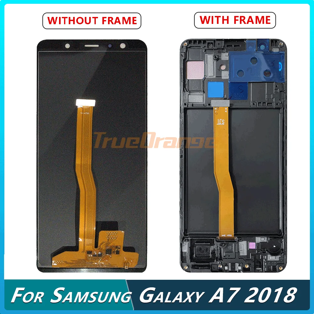 ЖК дисплей 6 0 ''Super TFT для Samsung Galaxy A7 2018 A750 SM A750F с сенсорным экраном в сборе запасная часть|Экраны мобильных
