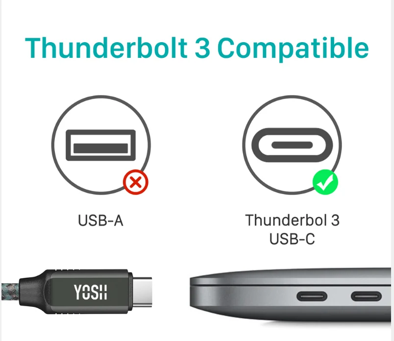 YOSH usb type C Thunderbolt 3-HDMI кабель HDCP2.2 для проектора 4K HDScreen для ThinkPad Dell XPS 15 huawei MateBook 13