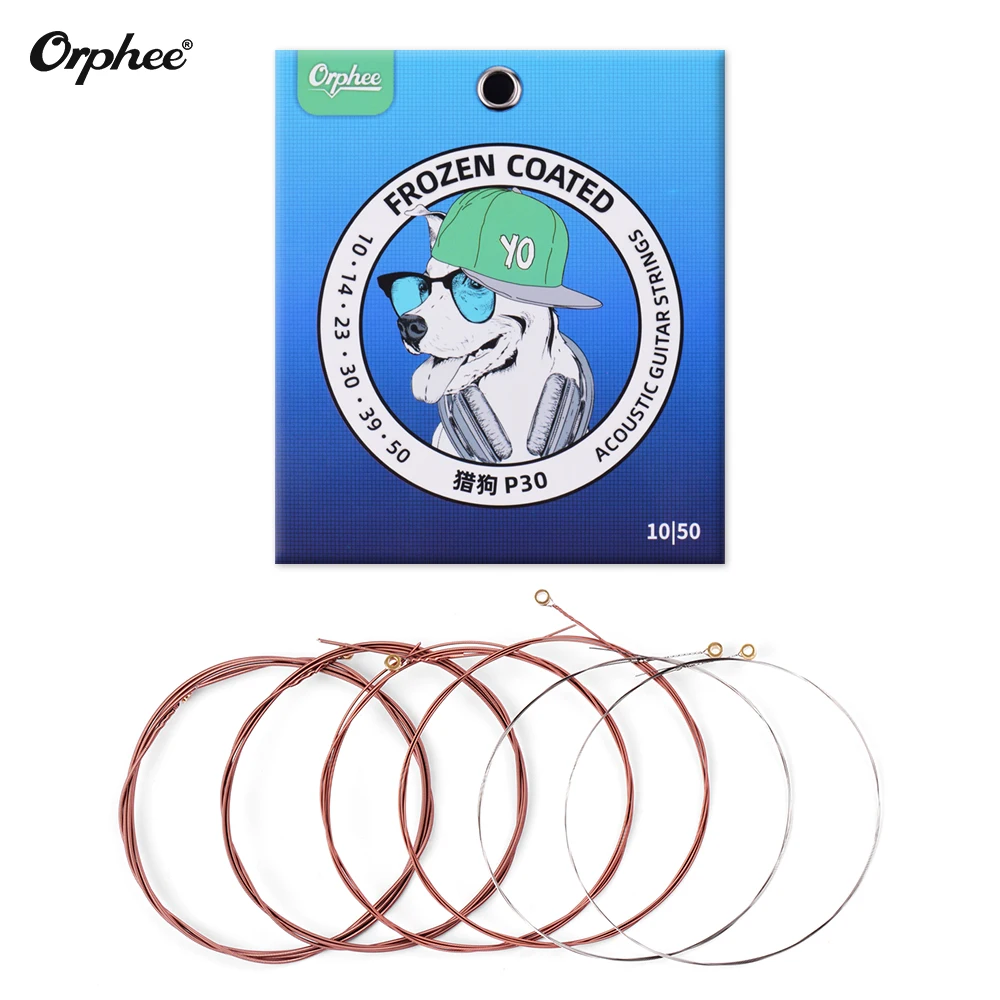 Orphee набор акустических народных гитарных струн для из никелевой стали с