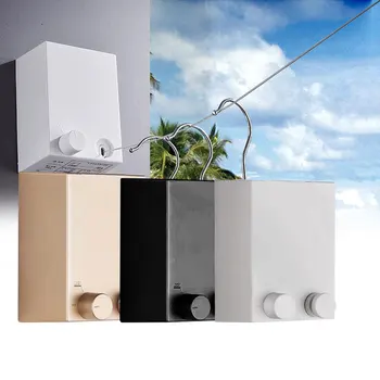 

Clothes Outdoor Wall Mount Drying Hanger Invisible Home Waterproof Clothesline Laundry Hanging Practical No Drilling Retractable