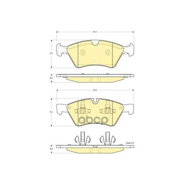 Колодки Тормозные Mercedes W164(Ml)/X164(Gl)/W211/W251 04 Передние 6116422 Girling арт. 6116422