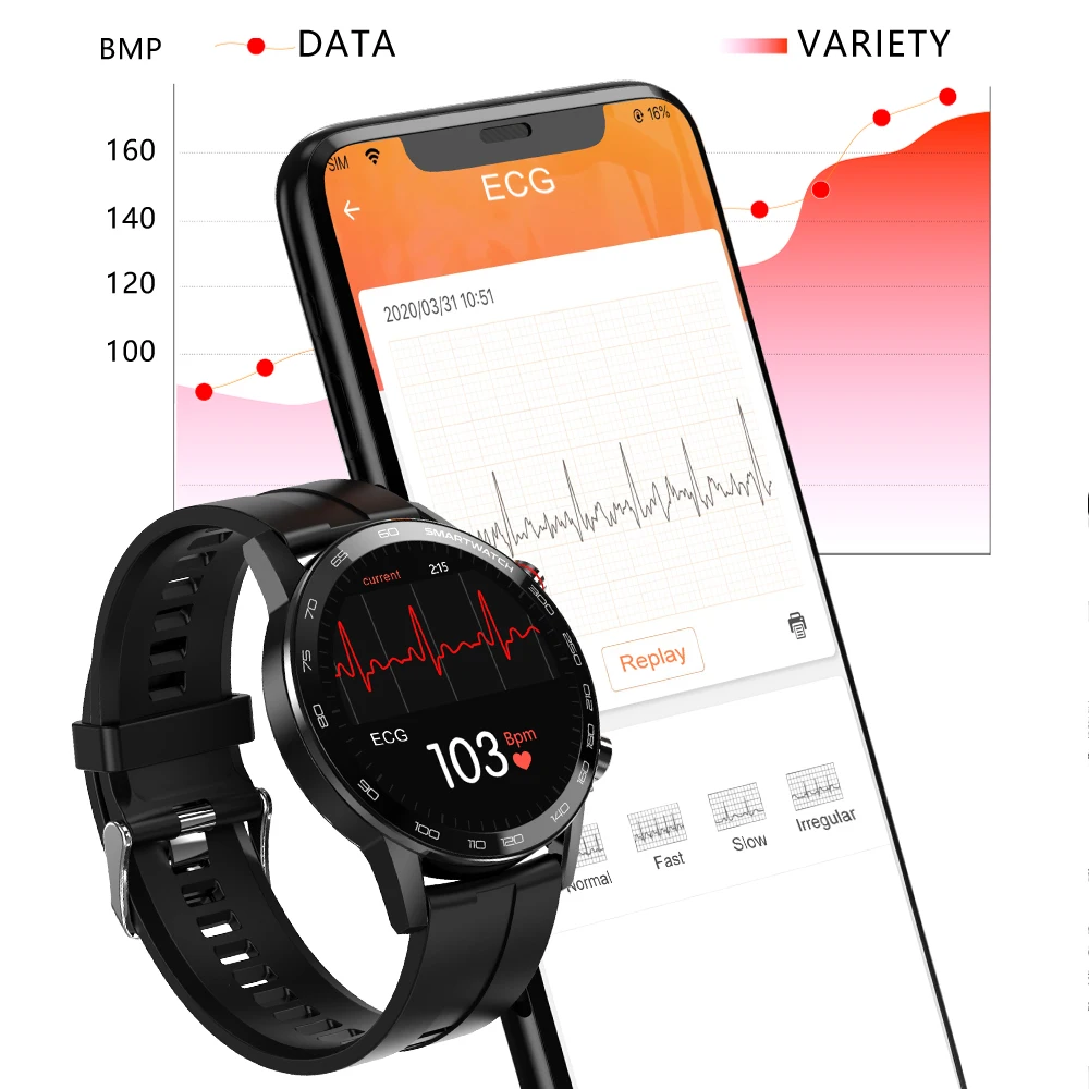 PL16 Смарт часы для мужчин ECG PPG IP68 Водонепроницаемые 1 3 дюйма 360*360 HD полный