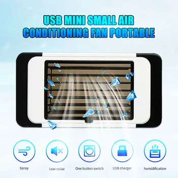 

Mini Portable Air Conditioner USB Air Cooler 7 Fans Blades Light Desktop Air Cooling Cooler Fan For Home Office