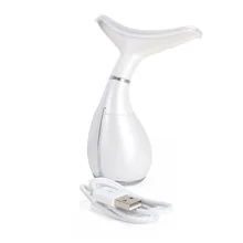 Лифтинг светодиодный вибромассажер унисекс инструмент для лица Уход за кожей шеи против морщин волшебный USB перезаряжаемое устройство 3 режима