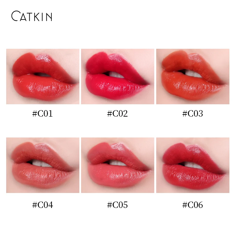 💗CATKIN Матовая жидкая губная помада💗Блеск для губ легкость Semimatte водонепроницаемый длительный Атлас питает увлажняющий Гладкий мягкий