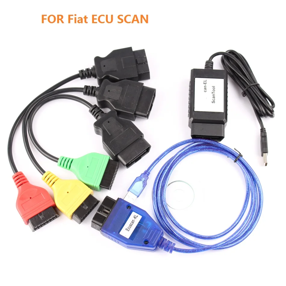 Профессиональный ECU сканирования диагностические кабели ведет MultiECUScan для Fiat ECU сканирования для Fi AT сканер ECU