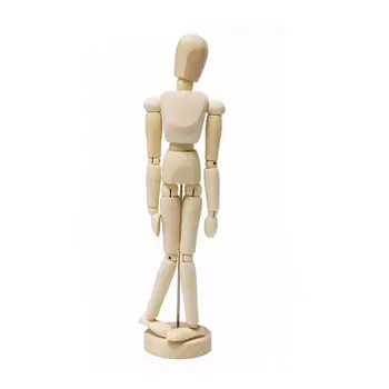 

1Pc Artist Movable Limbs Male Wooden Figure Model Mannequin Art Class Sketching H55F