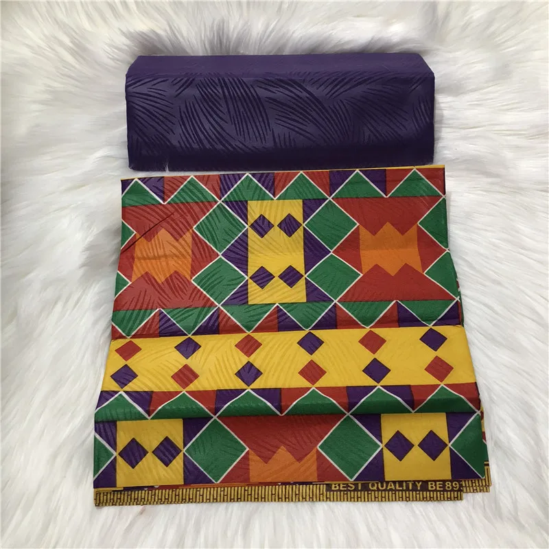 Ганская ткань с принтом воска, африканская ткань tissu, ткань из жаккардовой парчи, нигерийский воск, ткань с принтом Анкары, 4 ярда AW5