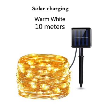 Solar String Fairy Lights 5M/10M/20M LED Outdoor waterproof Garland Solar Power Lamp Christmas Party For Garden Decoration 5Z 10