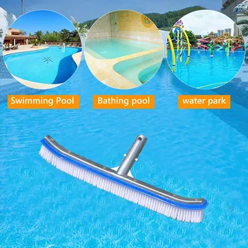

8in Swimming Pool Wall Brush High Cleaning Efficiency Tools For Pond Spa Spring Suction Head Pond Fountain Vacuum Brush Cleaner