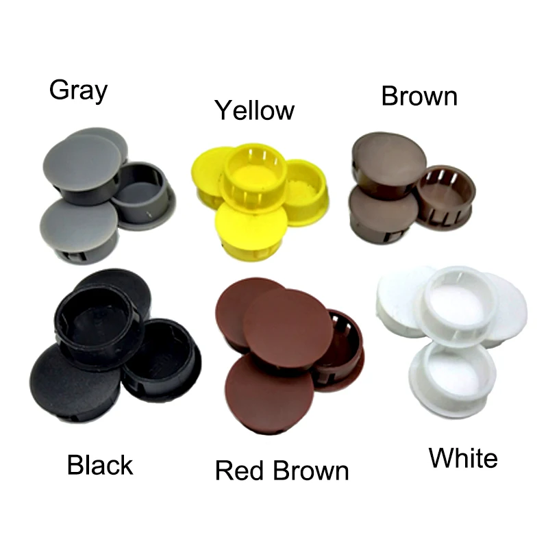 Silicone Rubber Plugs Pipe End Cap Rubber Caps Silicone Rubber Caps 10Pcs Round Plastic Cover Furniture Snap hole plug Panel hole plug drilling screw furniture anti-theft door