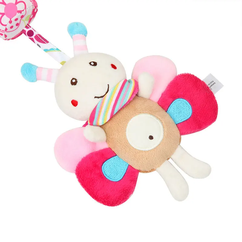 Crib mobile stroller baby rattles toys for newborns wind chimes Animal cartoon soft stuffed dolls toys 5