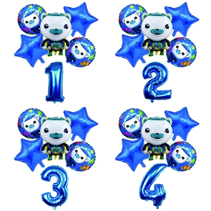 The Octonauts Them Birthday Party Balloons Decorations Baby Shower Disposable tablewares Tablecloth Paper Cake Toppers Set | Дом и сад