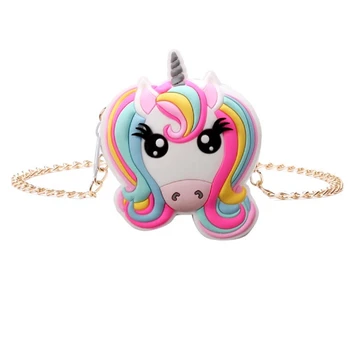 

1 PC Mini 3D Unicorn Bag Silicone Crossbody Purse Girls Children Cute Messenger Shoulder Bag Female Women Lovely Shoulder Pouch