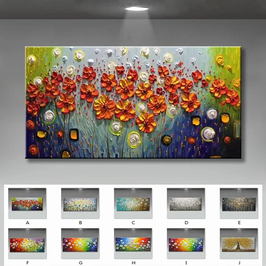 Preise Schöne blumen für home dekorationen 100% Handgemachte abstrakte leinwand ölgemälde wand kunst Bilder für wohnzimmer kein gestaltet