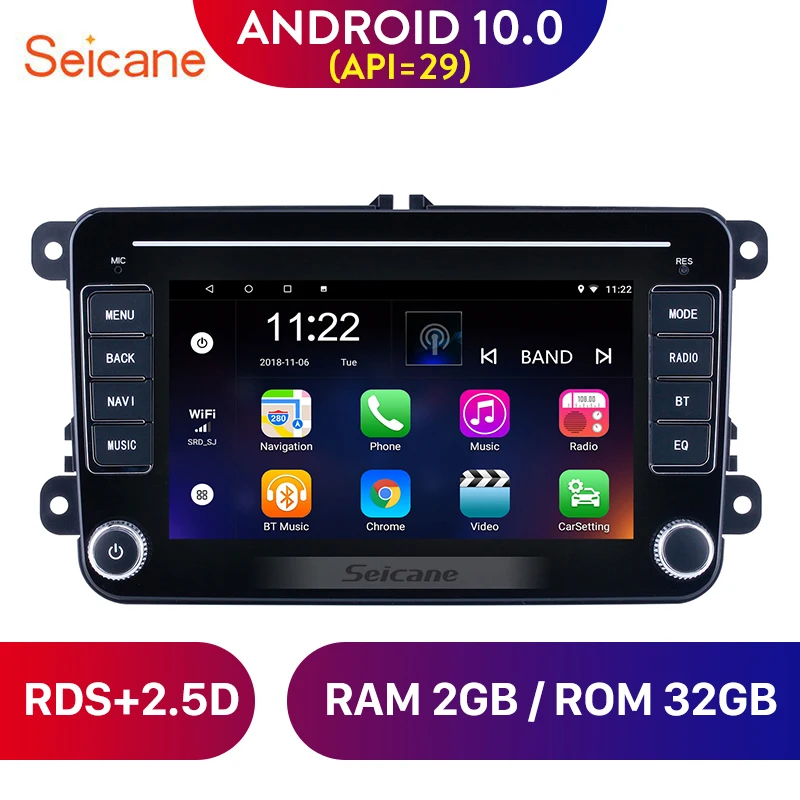 Seicane Android 10 0 RDS 2.5D экран для VW/Volkswagen/Golf/Tiguan/Passat/b6 b5 головное устройство стерео плеер