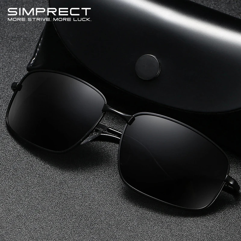 Купить SIMPRECT Anti-Glare Polarized Sunglasses Men 2021 Retro Square Driver's UV400 Vintage Sun Glasses For Oculos  Аксессуары для | Мужские солнцезащитные очки (4000507433338)