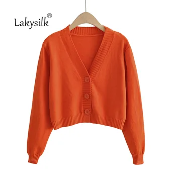 

Women Solid Cardigan Sweaters 2020 New Long Sleeve Autumn Sweater Jumpers Candy Color Twisted Knitted Female Casual Short Coat