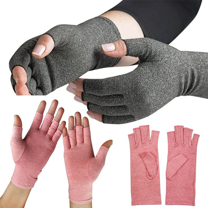 Unisex Fingerless Compression Gloves Pressure Joint Care