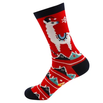 

Socks Women Christmas Cartoon Print Alpaca 2019 Ladies Warm Elk Snowman Sock Casual Cotton Comfortable Socks Femme носки женские