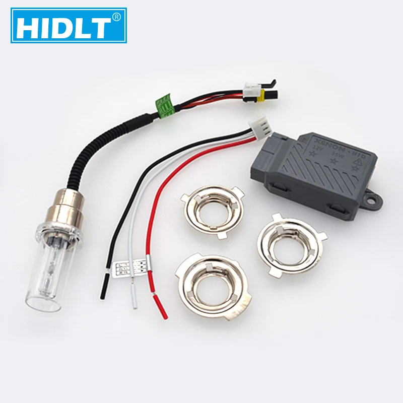 HIDLT 35W Xenon Ballast Motorcycle HID Lights H4 BA20D H6 HiLo 6000K 4300K 8000K Motor Headlight HID Xenon Kit Fog Lamp Bulb