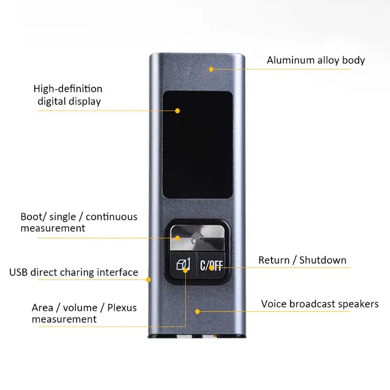 Portable Rechargeable Laser Rangefinder 40M Laser Distance Meter Range Finder