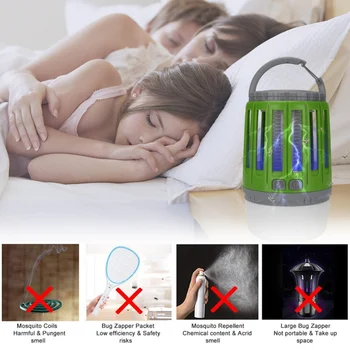 

1pcs Usb Rechargeable Mosquito Lamp Purple Light Mosquito Lamp Outdoor Tent Lamp Camping Lamp