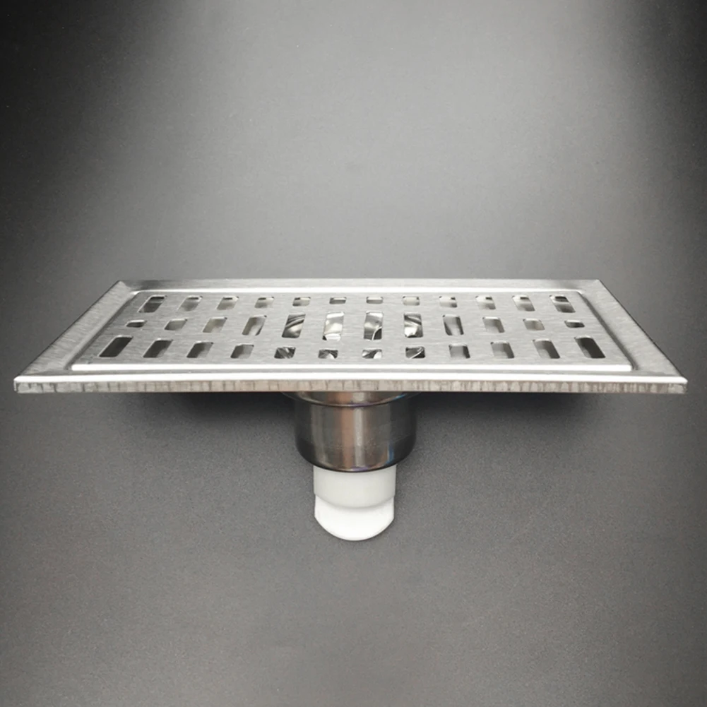 

Accessories Rectangle Grates Sink Filter Stainless Steel Hair Catcher Shower Tile Insert Home Easy Clean Strainer Floor Drain