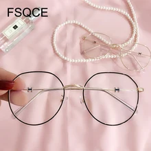 Мужские Винтажные анти-голубые легкие очки с круглой оправой женские близорукость оптическое зеркало простые металлические анти-синие прозрачные оправы для очков