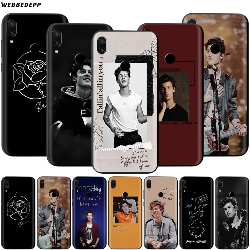 

Webbedepp Shawn Mendes Case for Xiaomi Redmi 4A 4X 5 5A 6 6A 7 7A S2 Note Go K20 Pro Plus Prime