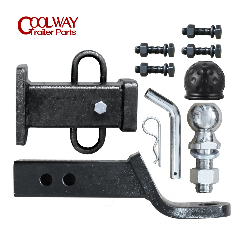 2 Inch Towbar Tongue Mount With Tow Ball And Hitch Receiver Pin Bolt On Truck Trailer Parts Car Camper Accessories Caravans steel trailer towbar ball mount hitch with pin and clips fits 2 inch receiver boat rv parts accessories