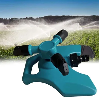 

360 Lawn Waterpark Sprinkler Outdoor Small Three Fork Sprinkler Summer Automatic Nozzle Circle Rotating Irrigation System @A13