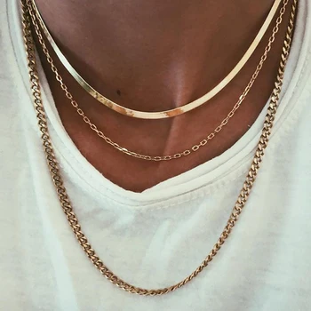 New Boho Multi-layer Crystal Sequin Star Lock Necklace For Women 2020 Vintage Geometry Pendants Necklaces Chokers Jewelry Gift