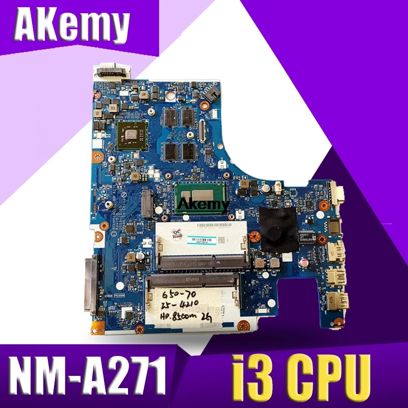 

NM-A271 Laptop motherboard for Lenovo G50-70 original mainboard I3-4010U