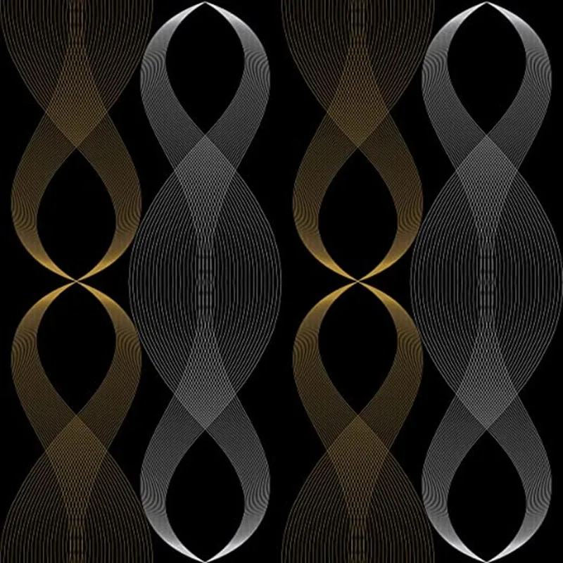 VinylBlackSelfAdhesiveWallpapersGeometricPeelAndStickWallpaper