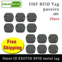 UHF RFID металлическая бирка omni-ID EXO750 915m 868mhz Impinj Monza4QT EPC 20 шт прочные ABS смарт-карты пассивные RFID метки
