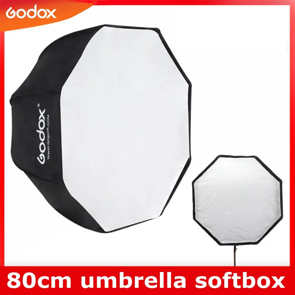 Godox light Softbox 80cm / 31.5in Diameter Octagon Brolly Umbrella Photography accessories soft box Reflector for Video Studio