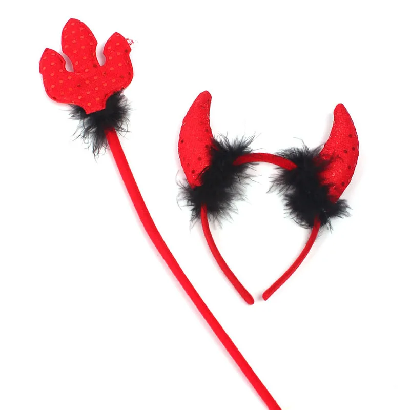 Girls Red Devil Halloween Tutu Dress with Horns Wings Pitchfork Crimson Demon Kids Fancy Dress Up Carnival Party Dress Costume