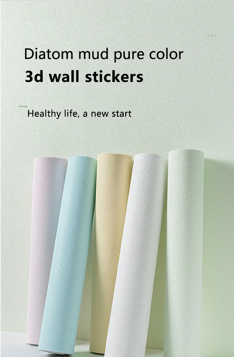 Papier Peint Autocollant 3D Fruits Bleu Clair - M07416 - Amovible Et Repositionnable