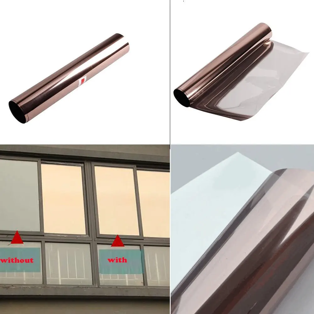 One Way Mirror Window Film Daytime Privacy Sun Blocking Reflective Self Adhesive Film Anti UV Heat Control Window Tint for Home