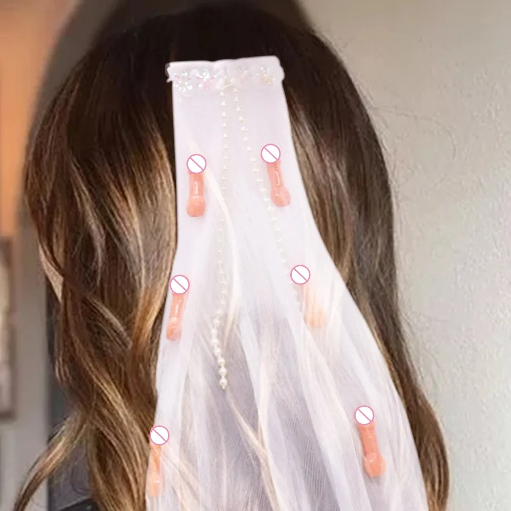 Bachelorette Party Halloween Decoration Penis Veil Adult Theme Nightclub Bar Pecker Veils Decorations Supplies 21x60cm | Дом и сад