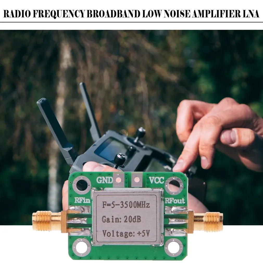 5-3500 мгц радиочастотный широкополосный усилитель сигнала плата LNA усилитель мощности с высоким коэффициентом усиления 20 дБ с экранированием