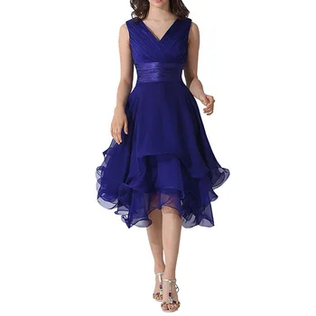 

BGW 3149ht Sexy V Neck A Line Pleat Tulle Homecoming Dresses Sleeveless Multi Colors 2020 Newest Elegant Girl Gown Robes
