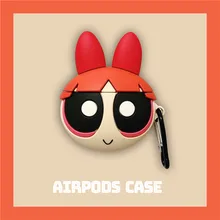 Симпатичные цветы Powerpuff девушки полицейские INS корпусы гарнитурные для Apple Airpods 1/2 силиконовые защитные наушники крышка аксессуары